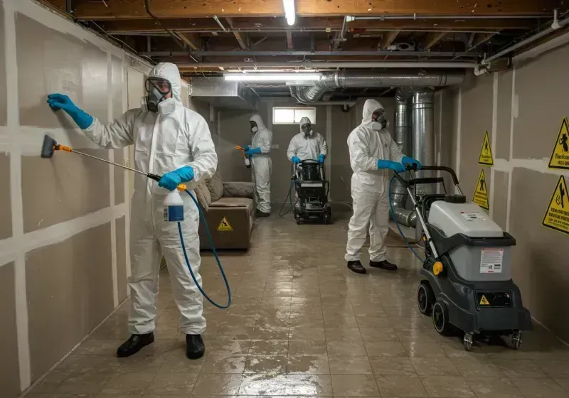 Basement Moisture Removal and Structural Drying process in Yates Center, KS